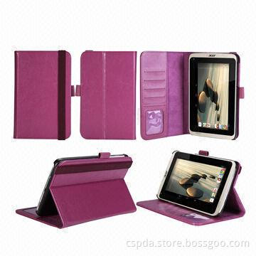 PU Leather Stand Case for Acer B1-720 with Card Slots and Elastic Band for Closure